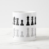 Personalisiertes modernes Schachspiel Jumbo-Tasse (Vorderseite)