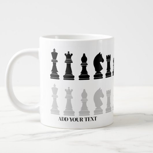 Personalisiertes modernes Schachspiel Jumbo-Tasse (Links)