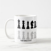 Personalisiertes modernes Schachspiel Kaffeetasse (Links)