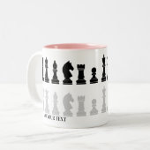 Personalisiertes modernes Schachspiel Zweifarbige Tasse (Vorderseite Links)