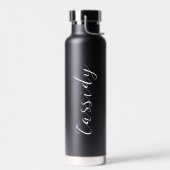 Personalisiertes, modernes Schwarz Trinkflasche (Links)