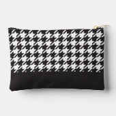 Personalisiertes modernes Schwarz-Weiß-Hahnentritt Zubehörtasche (Rückseite)