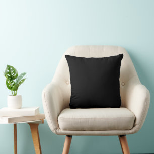 Personalisiertes modernes Schwarzes 16" Quadrat Ki Kissen