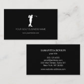 Personalisiertes modernes schwarzes berufliches visitenkarte (Vorne/Hinten)