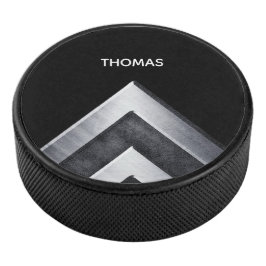 Personalisiertes modernes Silbermetall-Muster Eishockey Puck