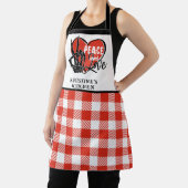 Personalisiertes modernes Skelett Hand Frieden und Schürze (InSitu)