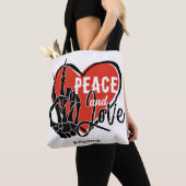 Personalisiertes modernes Skelett Hand Frieden und Tasche (Von Nahem)