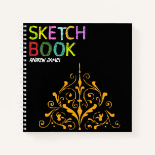 Personalisiertes, modernes Sketch-Buch Notizblock