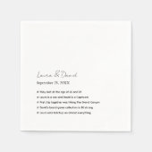 Personalisiertes, modernes Skriptfuning - Fakten z Serviette (Vorderseite)