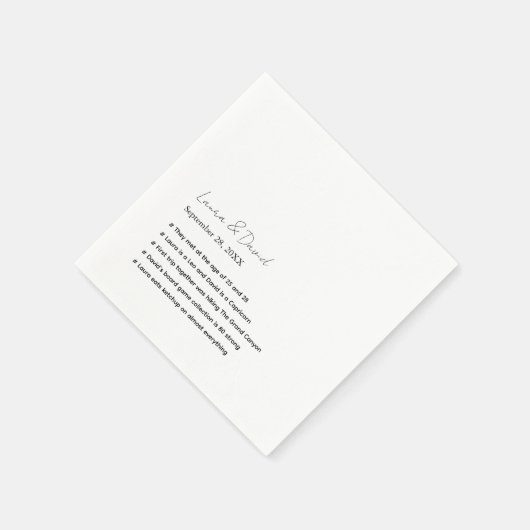 Personalisiertes, modernes Skriptfuning - Fakten z Serviette (Ecke)