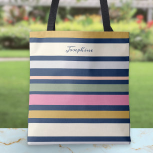 Personalisiertes modernes Streifenmuster elegantes Tasche