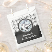 Personalisiertes modernes Tartan Ice Skaten-Partys Geschenktütchen (Ausgeschnitten)