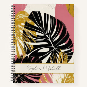 Personalisiertes modernes tropisches Boho Monstera Notizblock