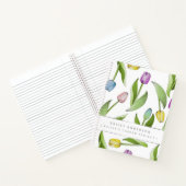 Personalisiertes, modernes Tulip Blume Design Notizblock (Innenseite)