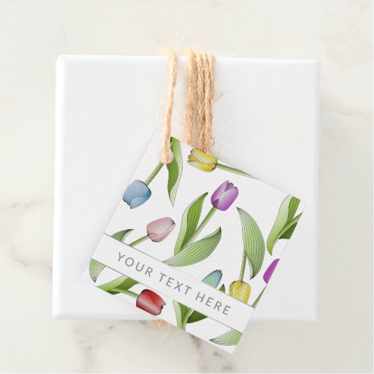 Personalisiertes, modernes Tulip Geschenkanhänger (Beispiel)