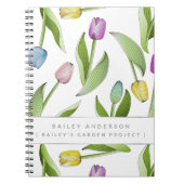 Personalisiertes, modernes Tulip Notizblock (Vorderseite)