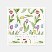 Personalisiertes, modernes Tulip Paper Serviette (Vorderseite)