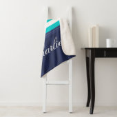 Personalisiertes modernes türkisfarbenes Ankerdesi Sherpadecke (Beispiel)