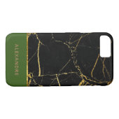 Personalisiertes, modernes und elegantes schwarzes Case-Mate iPhone hülle (Rückseite (Horizontal))