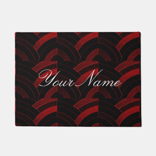 personalisiertes, modernes und Zickzack Design Fußmatte (Vorderseite)