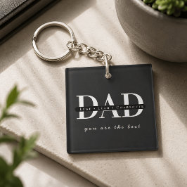 Personalisiertes modernes VATER Schwarz Schlüsselanhänger