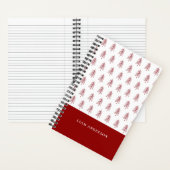 Personalisiertes, modernes Weihnachtsbaummuster Notizblock (Innen)