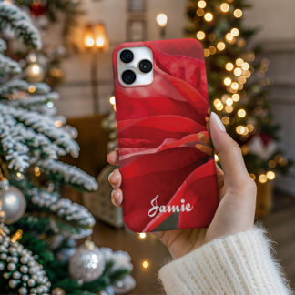 Personalisiertes modernes Weihnachtsstern-Handyhül iPhone 16 Pro Hülle
