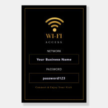 Personalisiertes modernes WLAN-Schild