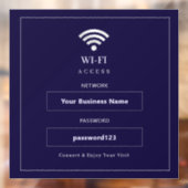 Personalisiertes modernes WLAN-Schild Fensteraufkleber (Blatt 2)