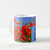 Personalisiertes Mohnfeld Kaffeetasse (Vorderseite Links)