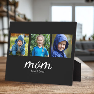 Personalisiertes Mom Since Foto Fotoplatte