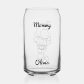 Personalisiertes Mommy Mama Mama Geschenk mit Kind Dosenglas (Rückseite)