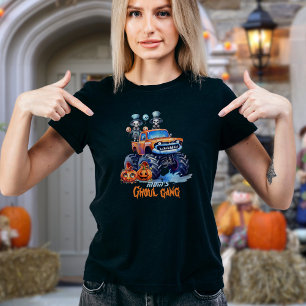 Personalisiertes Moms Ghoul Gang Halloween T-Shirt