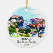Personalisiertes Monaco-Ornament, Europa Keramik Ornament (Vorne)