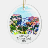 Personalisiertes Monaco-Ornament, Europa Keramik Ornament (Links)