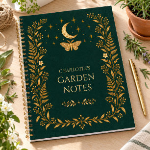 Personalisiertes Mond-Botanischer-Garten-Notizbuch Notizblock