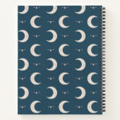 Personalisiertes Mond-Muster Spiralblock 21,59 x 2 Notizblock (Rückseite)