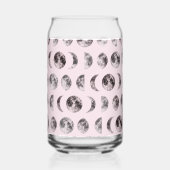 Personalisiertes Mondphase-Himmelsgeschenk in Rosa Dosenglas (Rückseite)