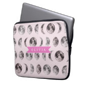 Personalisiertes Mondphasen-Himmelsgeschenk in Ros Laptopschutzhülle (Vorderseite Links)
