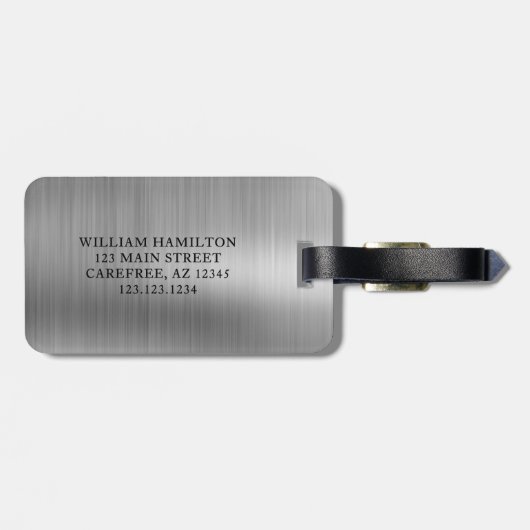 Personalisiertes Mongram Golf Swing Gepäckanhänger (Rückseite horizontal)