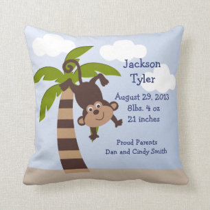 Personalisiertes "Monkearound on Palm" Kissen