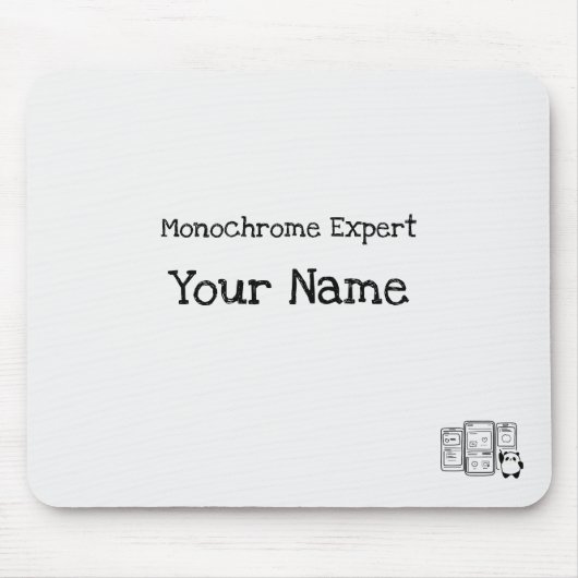 Personalisiertes Monochrome Expert Mousepad (Vorne)