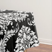 Personalisiertes Monogram Black Damsk Floral Patte Tischdecke (Beispiel)