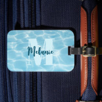 Personalisiertes Monogram Blue Swimming Pool Moder