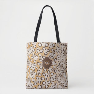 Personalisiertes Monogram Cheetah Print Animal Mus Tasche