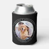 Personalisiertes Monogram Couple-Foto-Hochzeit Dosenkühler (Kanne Vorderseite)