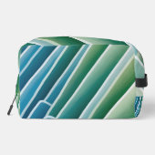 Personalisiertes Monogram Dopp Kit - Blau grün Waschbeutel (Rückseite)