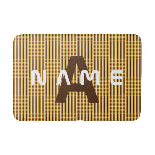Personalisiertes Monogram Gold Luxury Elegant Abst Badematte