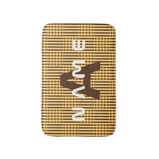 Personalisiertes Monogram Gold Luxury Elegant Abst Badematte (Vorderseite Vertikal)