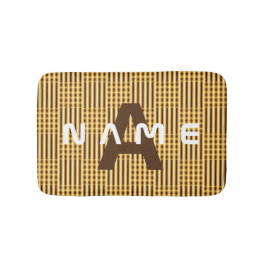 Personalisiertes Monogram Gold Luxury Elegant Abst Badematte